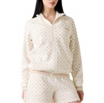 GUESS AGGIE FULL ZIP SWEATSHIRT ΖΑΚΕΤΑ ΦΟΥΤΕΡ ΓΥΝΑΙΚΕΙΑ ECRU