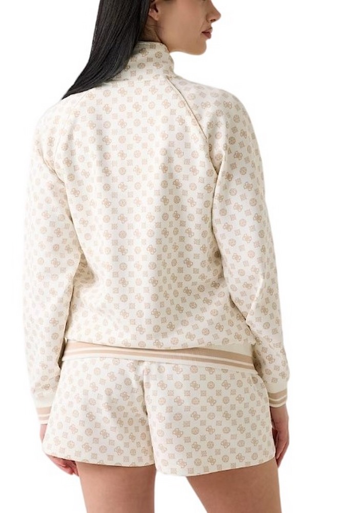 GUESS AGGIE FULL ZIP SWEATSHIRT ΖΑΚΕΤΑ ΦΟΥΤΕΡ ΓΥΝΑΙΚΕΙΑ ECRU