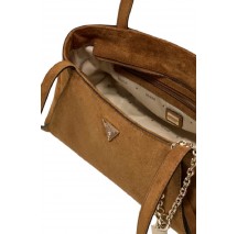 GUESS DEVON SHOULDER SATCHEL ΤΣΑΝΤΑ ΓΥΝΑΙΚΕΙΑ COGNAC