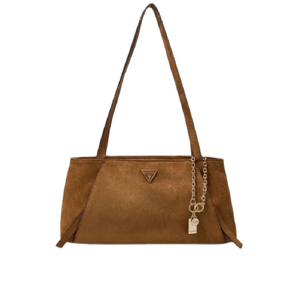 GUESS DEVON SHOULDER SATCHEL ΤΣΑΝΤΑ ΓΥΝΑΙΚΕΙΑ COGNAC