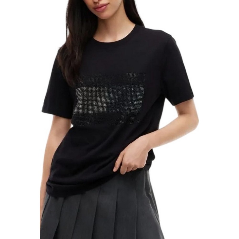 TOMMY JEANS RLX FLAG BLING T-SHIRT ΜΠΛΟΥΖΑ ΓΥΝΑΙΚΕΙΑ BLACK