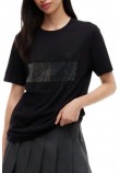 TOMMY JEANS RLX FLAG BLING T-SHIRT ΜΠΛΟΥΖΑ ΓΥΝΑΙΚΕΙΑ BLACK