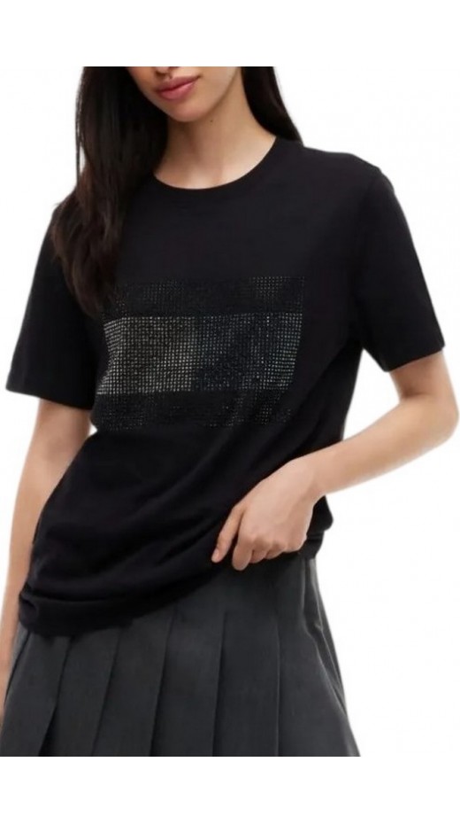 TOMMY JEANS RLX FLAG BLING T-SHIRT ΜΠΛΟΥΖΑ ΓΥΝΑΙΚΕΙΑ BLACK