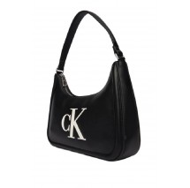 CALVIN KLEIN RAISED SMALL SHOULDER BAG ΤΣΑΝΤΑ ΓΥΝΑΙΚΕΙΑ BLACK/WHITE
