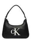 CALVIN KLEIN RAISED SMALL SHOULDER BAG ΤΣΑΝΤΑ ΓΥΝΑΙΚΕΙΑ BLACK/WHITE