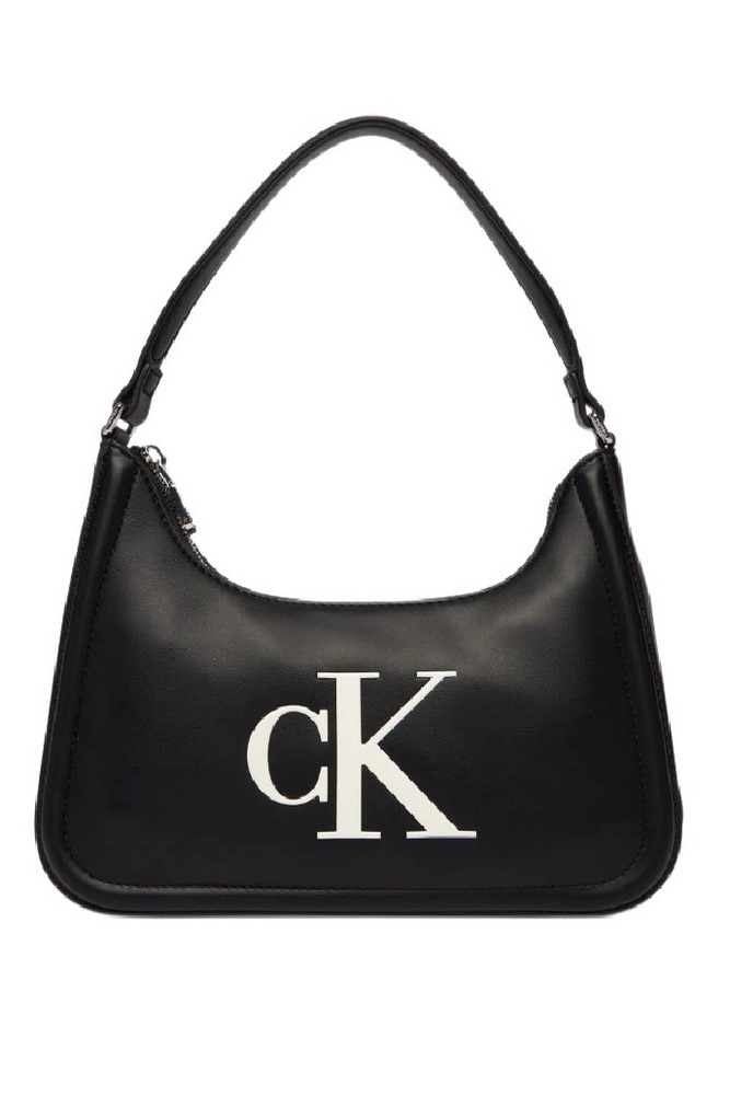 CALVIN KLEIN RAISED SMALL SHOULDER BAG ΤΣΑΝΤΑ ΓΥΝΑΙΚΕΙΑ BLACK/WHITE