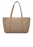 CALVIN KLEIN EMBLEM HW PEBBLE TOTE ΤΣΑΝΤΑ ΓΥΝΑΙΚΕΙΑ TAUPE
