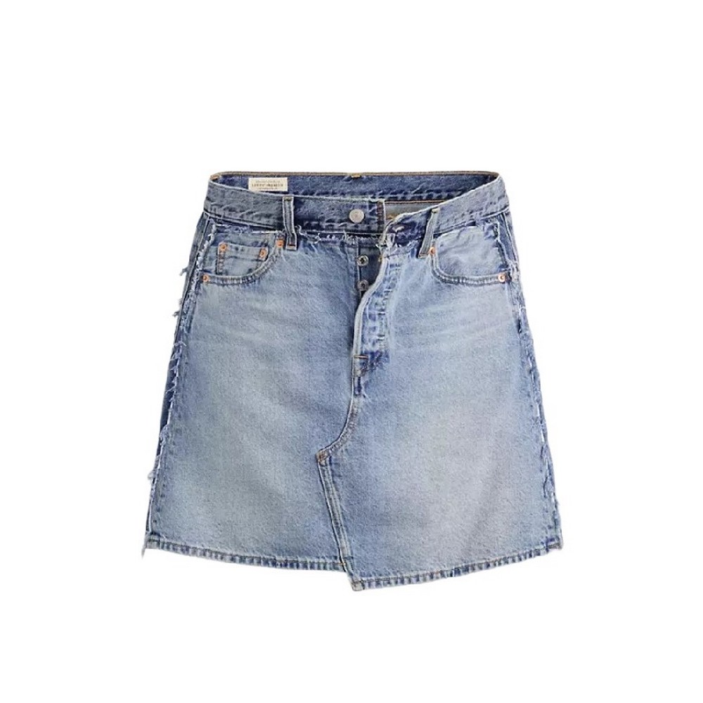 LEVIS® DECONSTRUCTED EDGE SKIRT WORN IN ΤΖΙΝ ΦΟΥΣΤΑ ΓΥΝΑΙΚΕΙΑ MED INDIGO