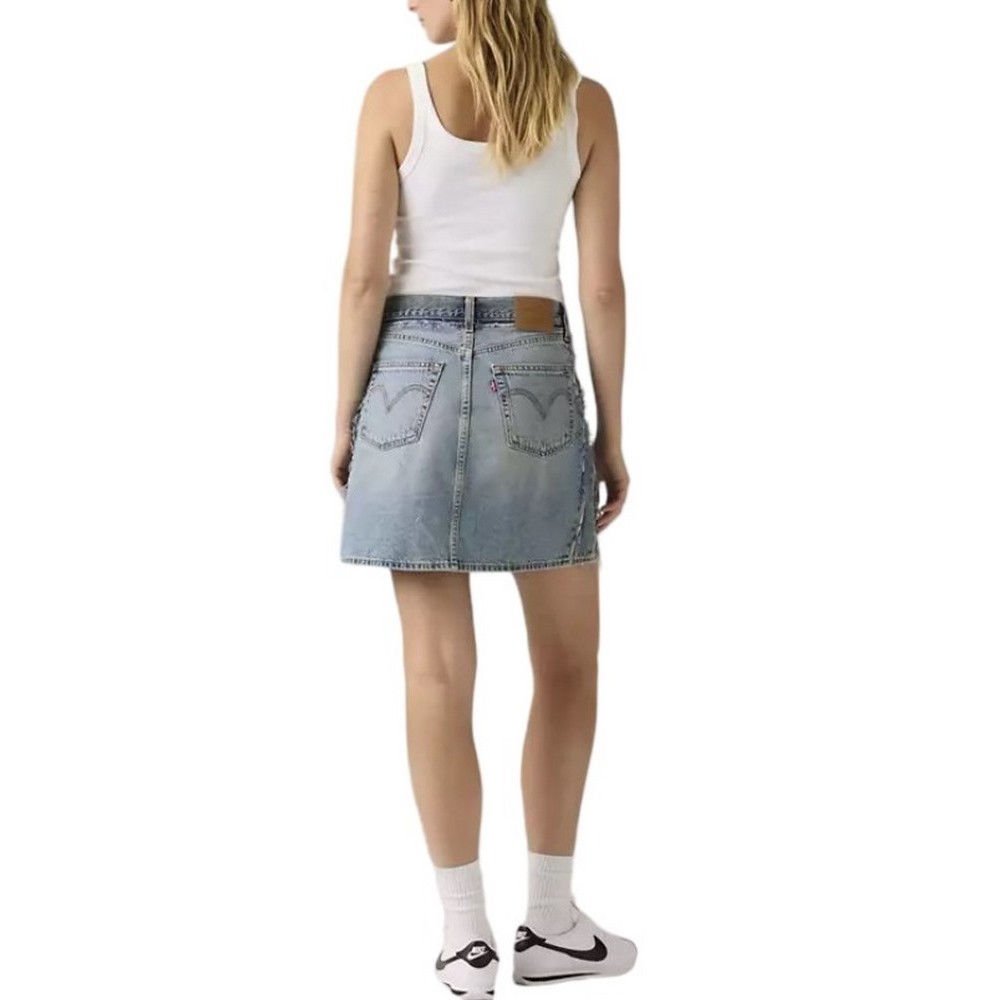 LEVIS® DECONSTRUCTED EDGE SKIRT WORN IN ΤΖΙΝ ΦΟΥΣΤΑ ΓΥΝΑΙΚΕΙΑ MED INDIGO