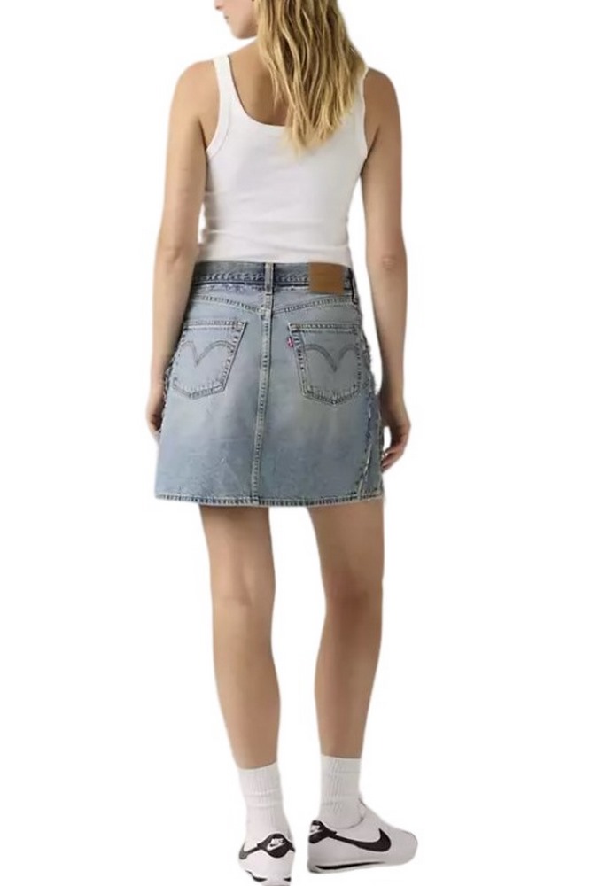 LEVIS® DECONSTRUCTED EDGE SKIRT WORN IN ΤΖΙΝ ΦΟΥΣΤΑ ΓΥΝΑΙΚΕΙΑ MED INDIGO