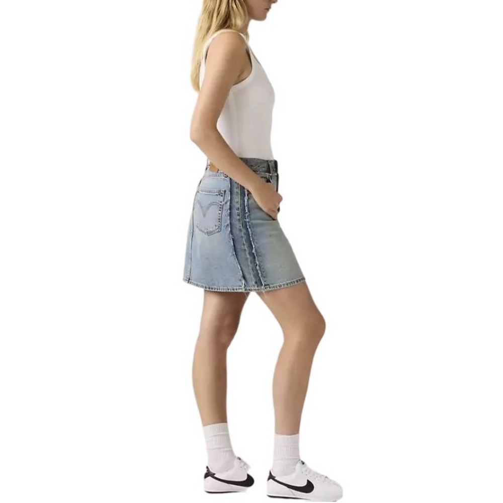 LEVIS® DECONSTRUCTED EDGE SKIRT WORN IN ΤΖΙΝ ΦΟΥΣΤΑ ΓΥΝΑΙΚΕΙΑ MED INDIGO