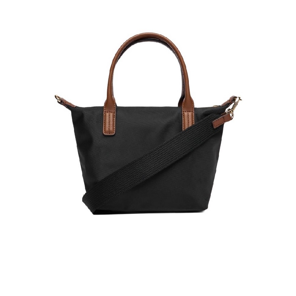 TOMMY HILFIGER POPETTE MINI TOTE ΤΣΑΝΤΑ ΓΥΝΑΙΚΕΙΑ BLACK