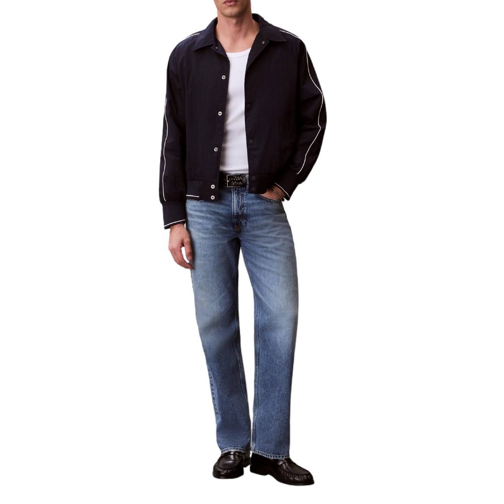 CALVIN KLEIN JEANS LS NYLON SNAP BOMBER JACKET ΜΠΟΥΦΑΝ ΑΝΔΡΙΚΟ NAVY