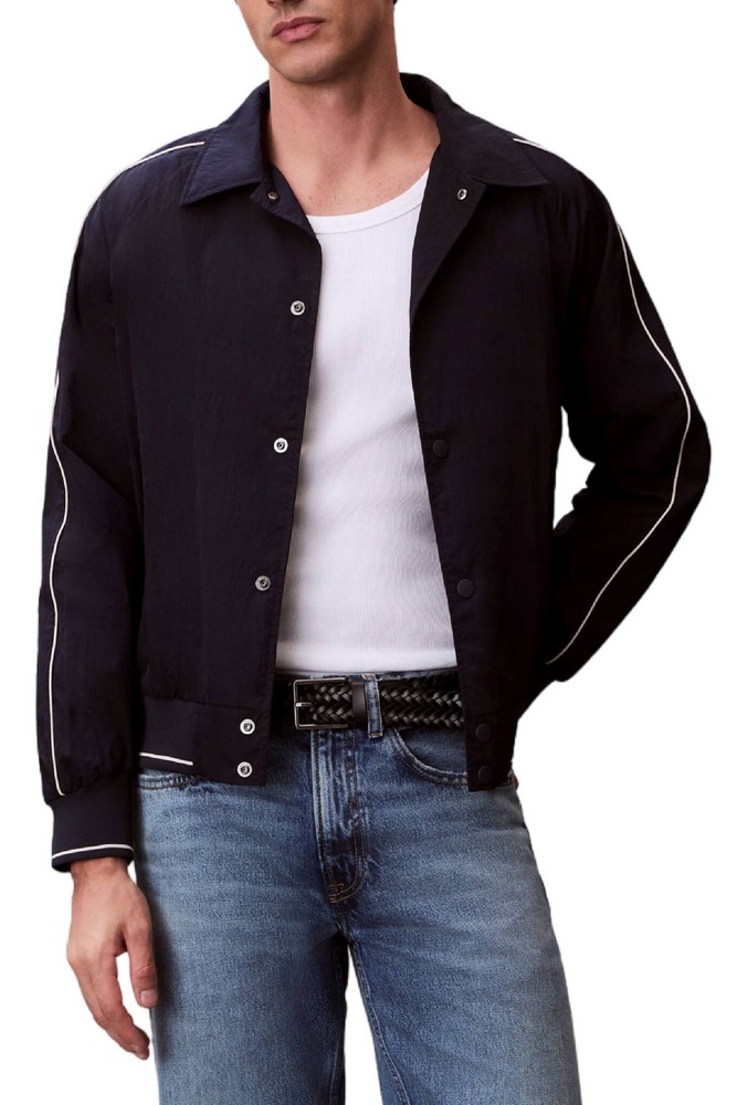 CALVIN KLEIN JEANS LS NYLON SNAP BOMBER JACKET ΜΠΟΥΦΑΝ ΑΝΔΡΙΚΟ NAVY