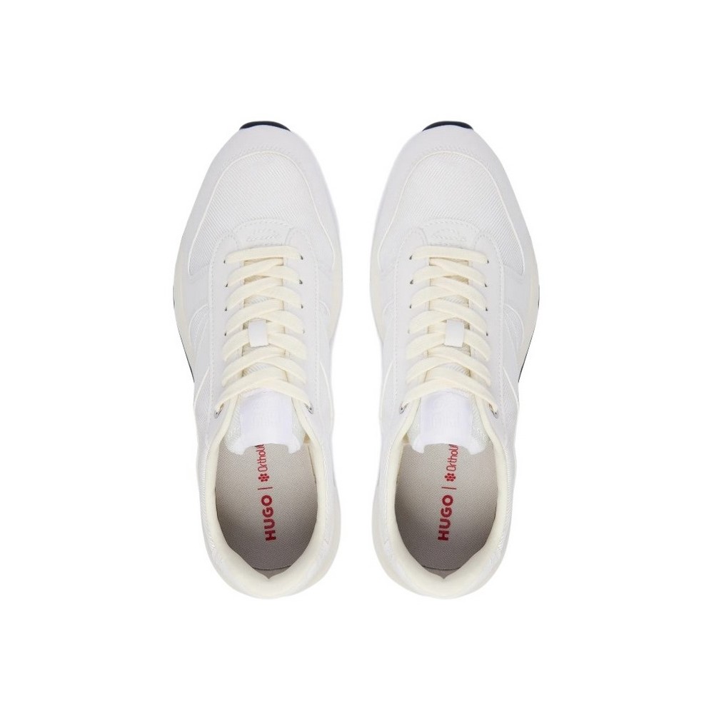 HUGO BOSS G03 NYPU LACE UP SNEAKERS ΠΑΠΟΥΤΣΙ ΑΝΔΡΙΚΟ BRIGHT WHITE