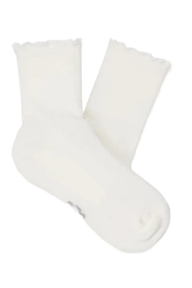 UGG KARSYN LETTUCE EDGE SOCK 1125531 ΚΑΛΤΣΑ ΜΕΣΑΙΑ ΓΥΝΑΙΚΕΙΑ WHITE
