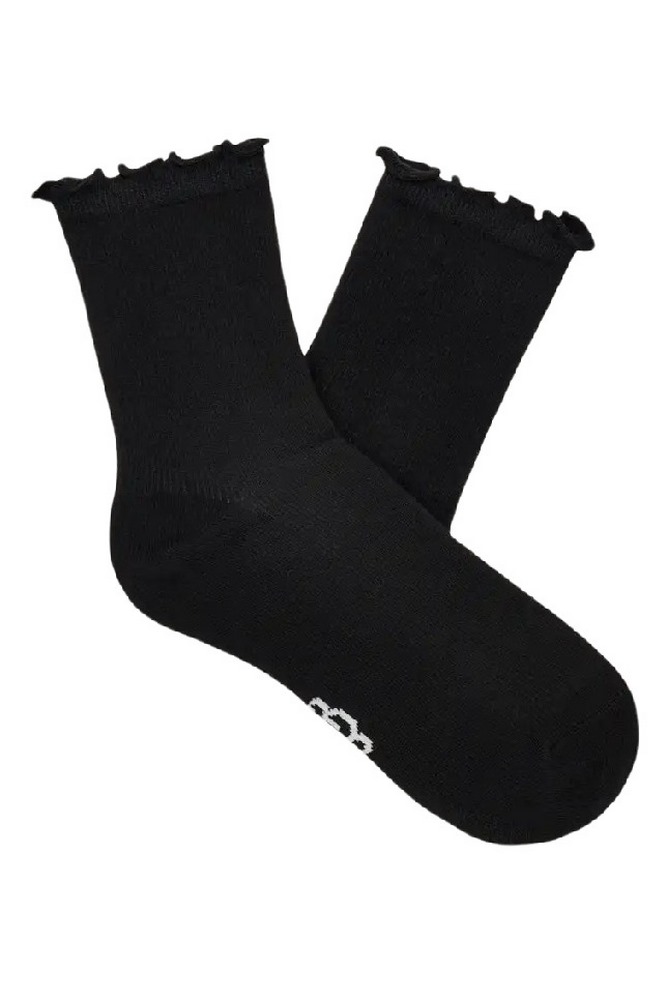 UGG KARSYN LETTUCE EDGE SOCK 1125531 ΚΑΛΤΣΑ ΜΕΣΑΙΑ ΓΥΝΑΙΚΕΙΑ BLACK