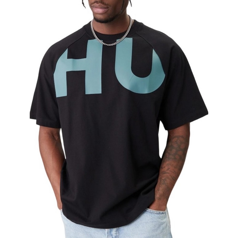 HUGO BOSS JERSEY NALFTEE T-SHIRT ΜΠΛΟΥΖΑ ΑΝΔΡΙΚΗ BLACK