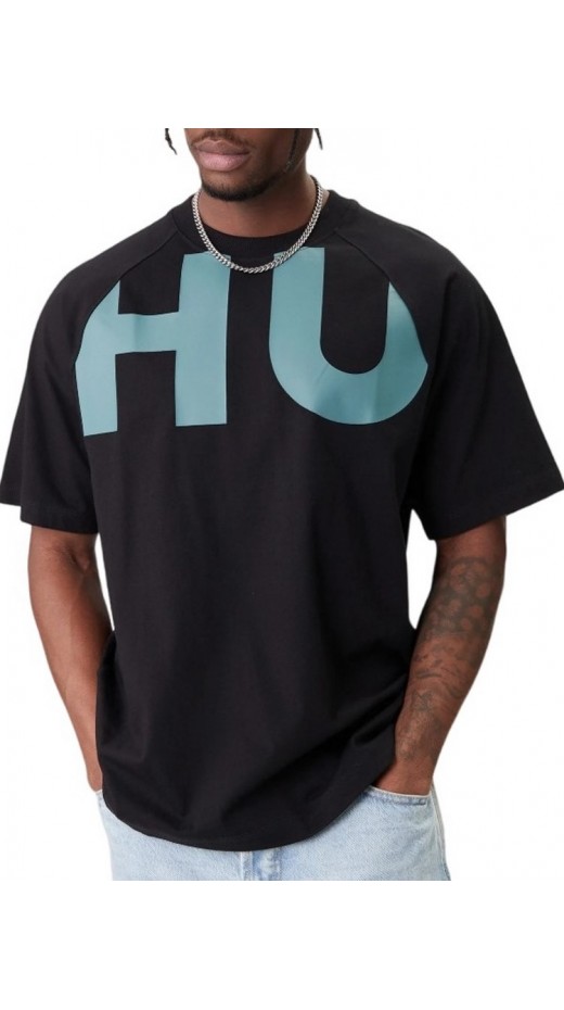 HUGO BOSS JERSEY NALFTEE T-SHIRT ΜΠΛΟΥΖΑ ΑΝΔΡΙΚΗ BLACK