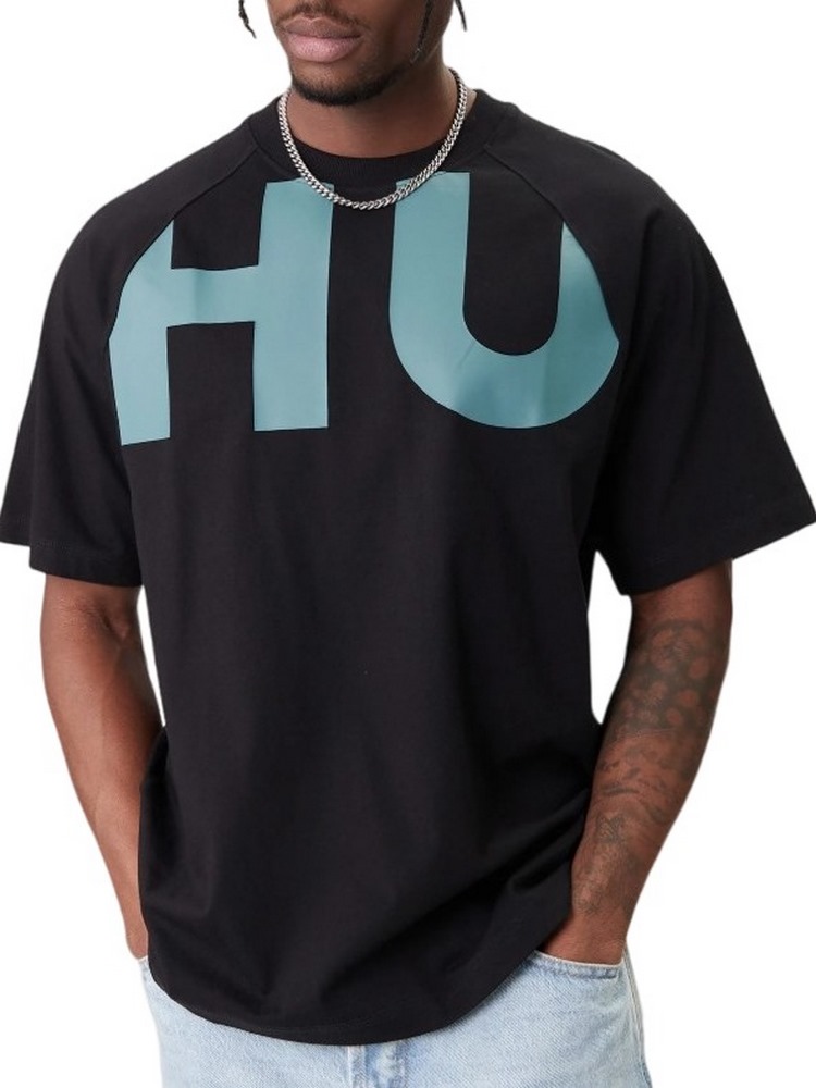 HUGO BOSS JERSEY NALFTEE T-SHIRT ΜΠΛΟΥΖΑ ΑΝΔΡΙΚΗ BLACK