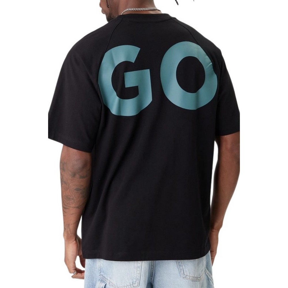 HUGO BOSS JERSEY NALFTEE T-SHIRT ΜΠΛΟΥΖΑ ΑΝΔΡΙΚΗ BLACK