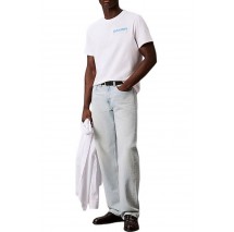 CALVIN KLEIN JEANS 20S CALVIN DISC STACK GRAPHIC T-SHIRT ΜΠΛΟΥΖΑ ΑΝΔΡΙΚΗ BRIGHT WHITE