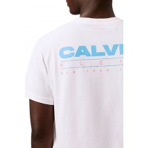 CALVIN KLEIN JEANS 20S CALVIN DISC STACK GRAPHIC T-SHIRT ΜΠΛΟΥΖΑ ΑΝΔΡΙΚΗ BRIGHT WHITE