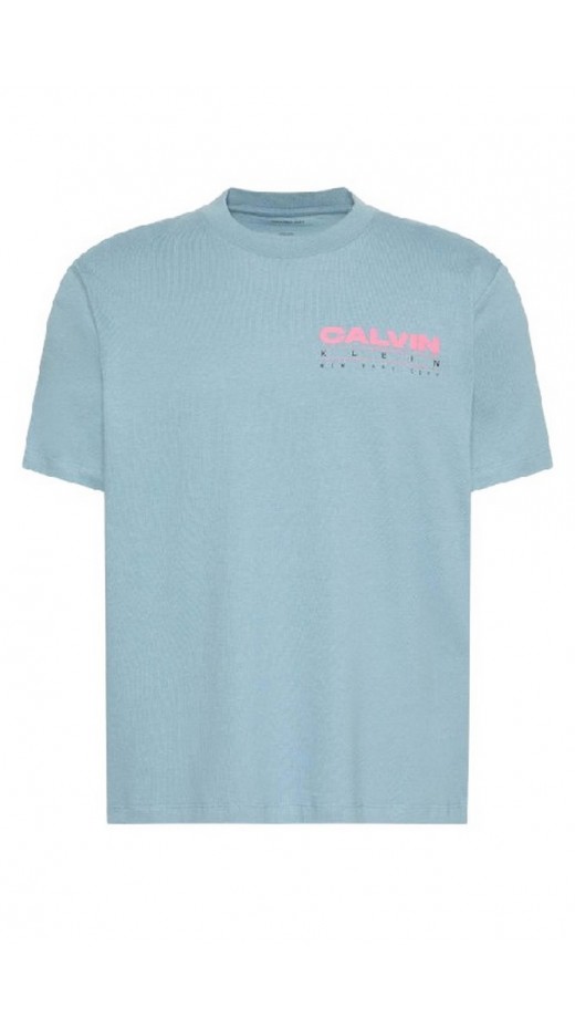 CALVIN KLEIN JEANS 20S CALVIN DISC STACK GRAPHIC T-SHIRT ΜΠΛΟΥΖΑ ΑΝΔΡΙΚΗ PETROL