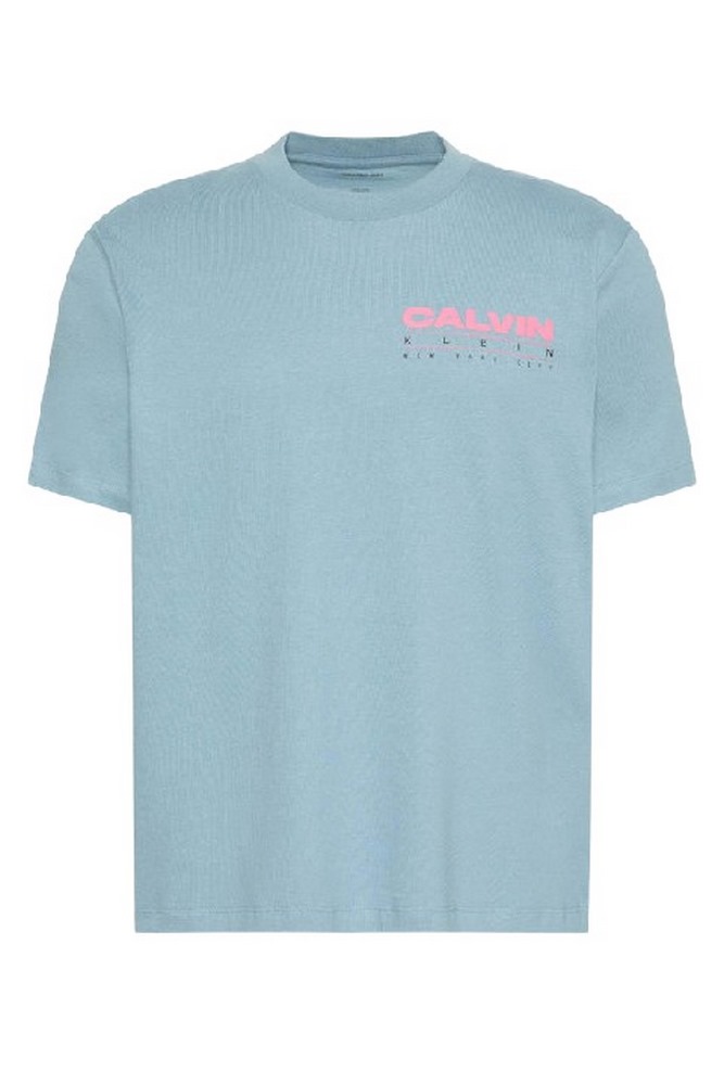 CALVIN KLEIN JEANS 20S CALVIN DISC STACK GRAPHIC T-SHIRT ΜΠΛΟΥΖΑ ΑΝΔΡΙΚΗ PETROL
