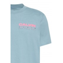 CALVIN KLEIN JEANS 20S CALVIN DISC STACK GRAPHIC T-SHIRT ΜΠΛΟΥΖΑ ΑΝΔΡΙΚΗ PETROL