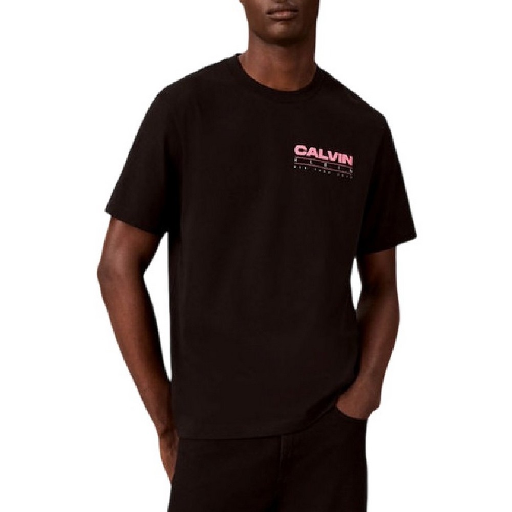 CALVIN KLEIN JEANS 20S CALVIN DISC STACK GRAPHIC T-SHIRT ΜΠΛΟΥΖΑ ΑΝΔΡΙΚΗ BLACK