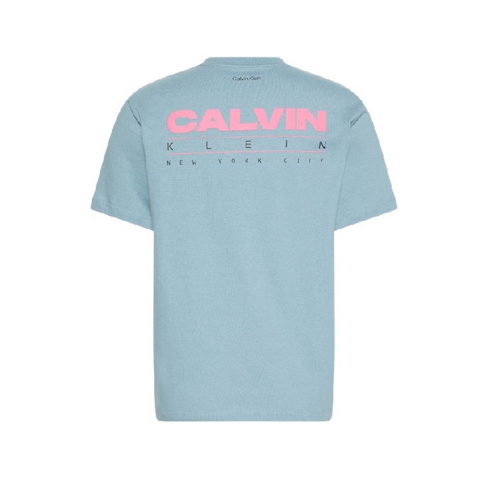 CALVIN KLEIN JEANS 20S CALVIN DISC STACK GRAPHIC T-SHIRT ΜΠΛΟΥΖΑ ΑΝΔΡΙΚΗ PETROL