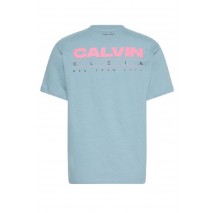 CALVIN KLEIN JEANS 20S CALVIN DISC STACK GRAPHIC T-SHIRT ΜΠΛΟΥΖΑ ΑΝΔΡΙΚΗ PETROL
