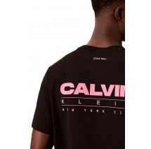 CALVIN KLEIN JEANS 20S CALVIN DISC STACK GRAPHIC T-SHIRT ΜΠΛΟΥΖΑ ΑΝΔΡΙΚΗ BLACK
