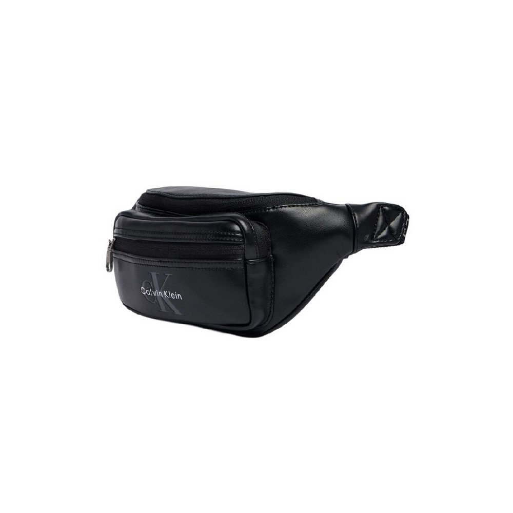 CALVIN KLEIN BOLD LOGO WEBBING WAISTBAG ΤΣΑΝΤΑ ΑΝΔΡΙΚΗ BLACK