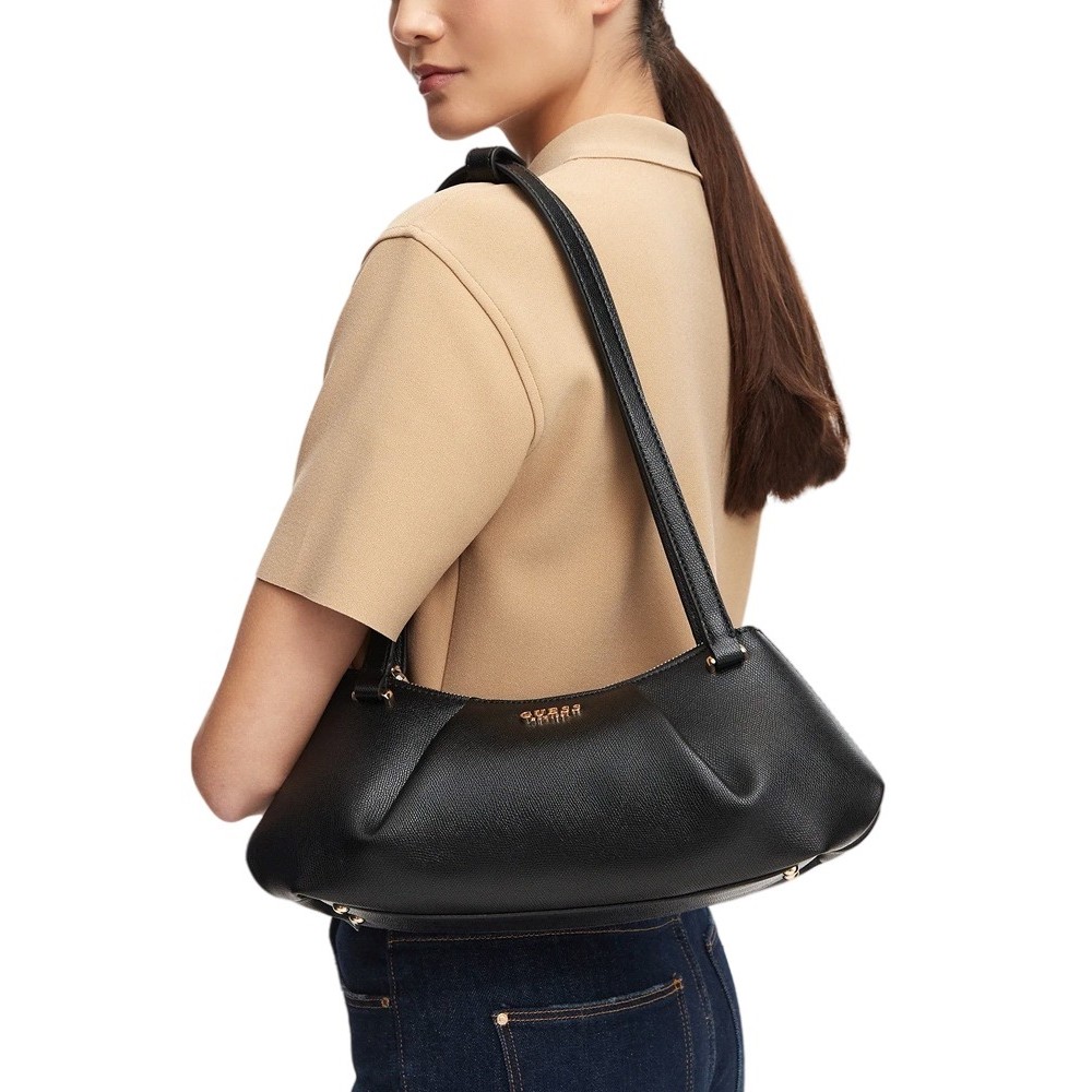 GUESS AMORETTE SHOULDER SATCHEL ΤΣΑΝΤΑ ΓΥΝΑΙΚΕΙΑ BLACK