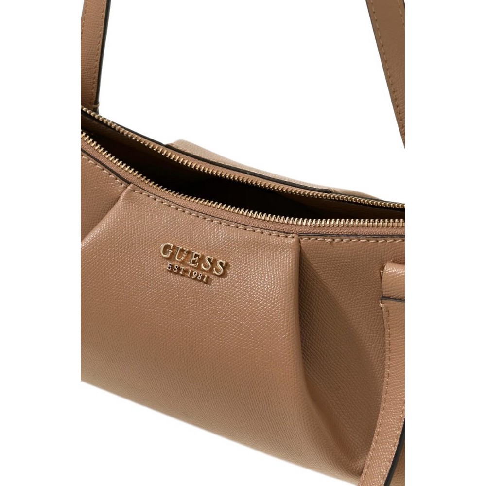 GUESS AMORETTE SHOULDER SATCHEL ΤΣΑΝΤΑ ΓΥΝΑΙΚΕΙΑ BEIGE