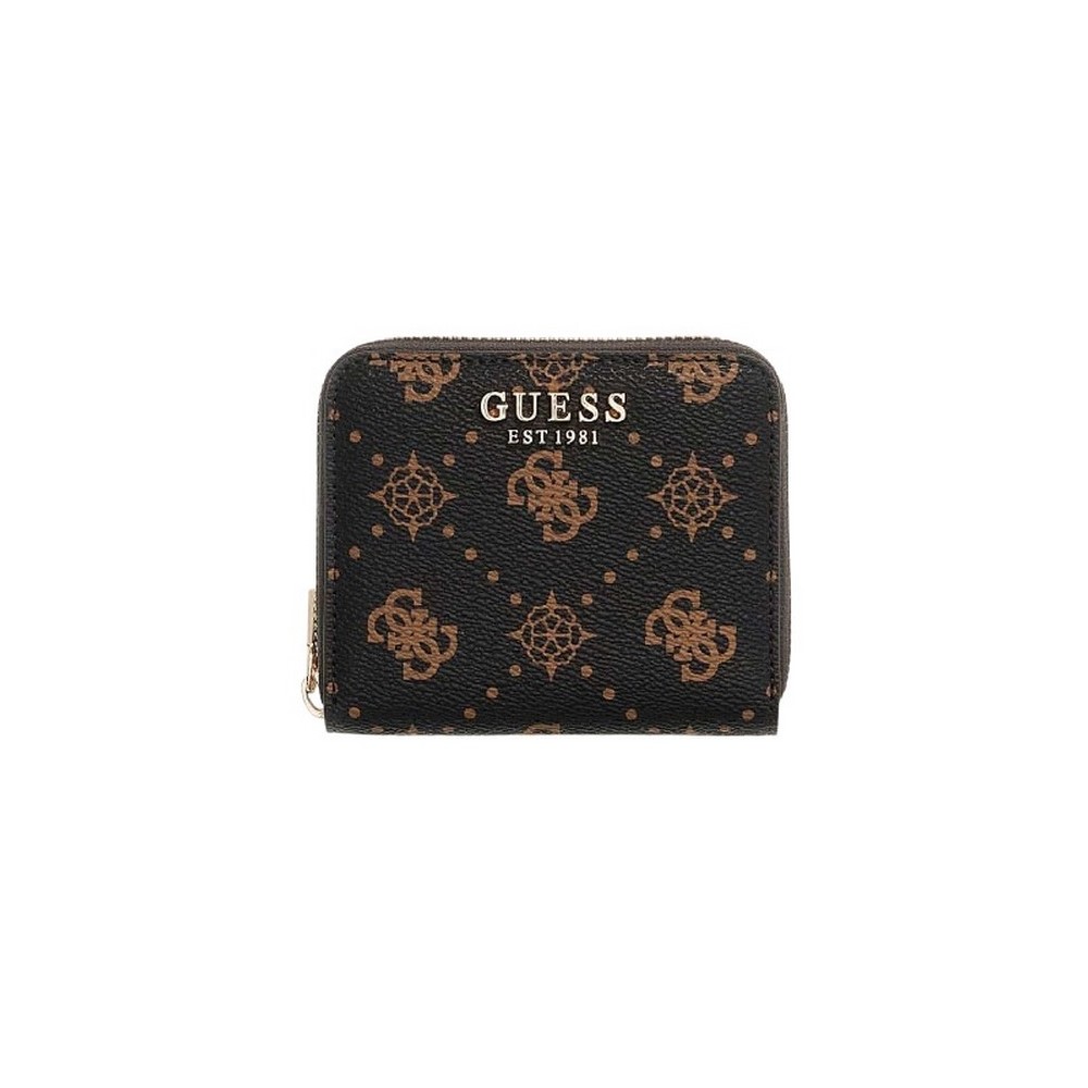 GUESS CARRIE LOGO SLG SML ZIP AROUND ΠΟΡΤΟΦΟΛΙ ΓΥΝΑΙΚΕΙΟ BROWN