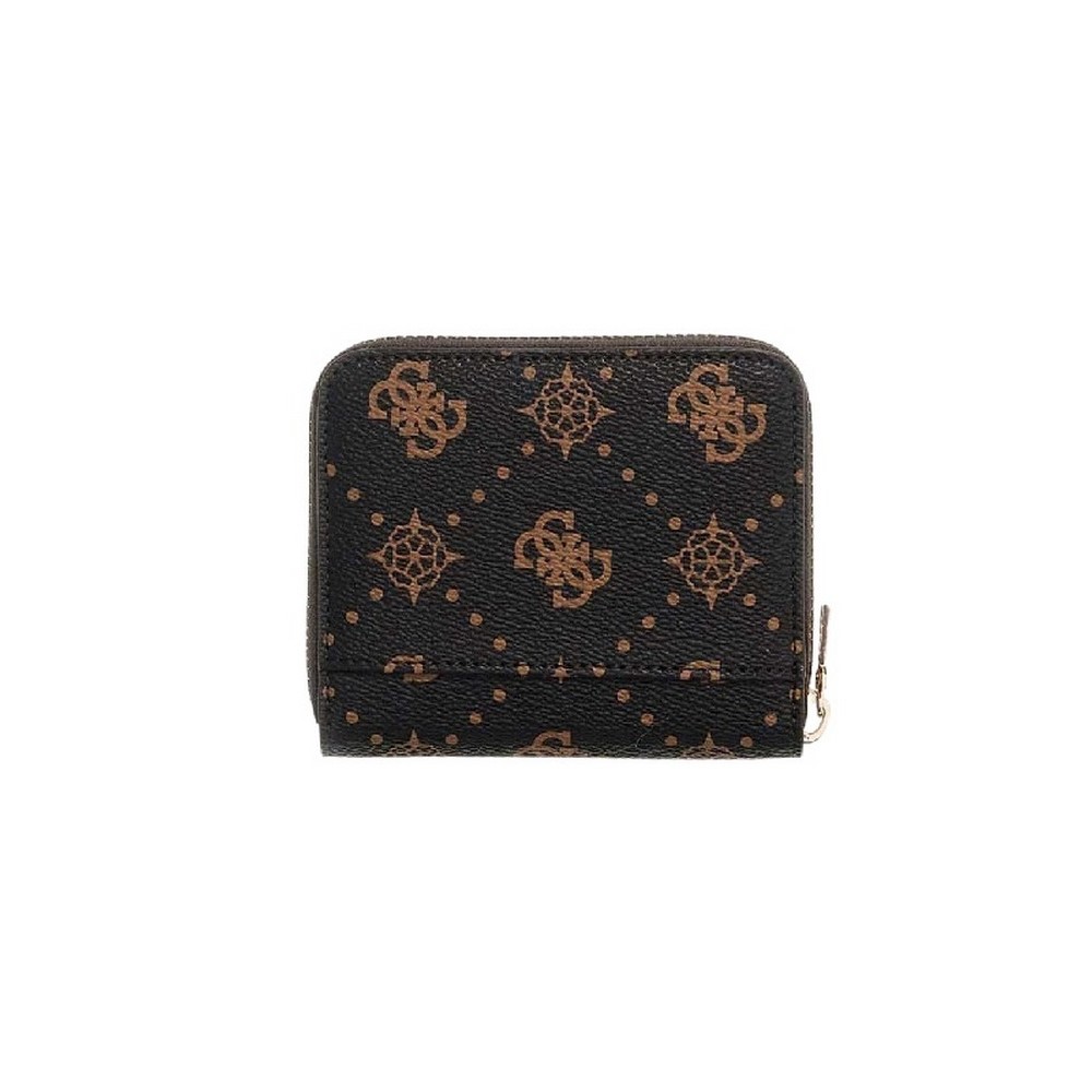 GUESS CARRIE LOGO SLG SML ZIP AROUND ΠΟΡΤΟΦΟΛΙ ΓΥΝΑΙΚΕΙΟ BROWN