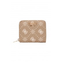 GUESS CARRIE LOGO SLG SML ZIP AROUND ΠΟΡΤΟΦΟΛΙ ΓΥΝΑΙΚΕΙΟ BEIGE