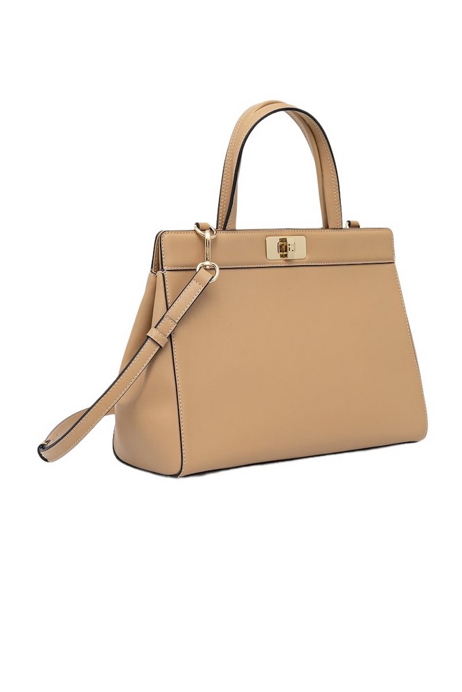 TOMMY HILFIGER MODERN SATCHEL ΤΣΑΝΤΑ ΓΥΝΑΙΚΕΙΑ BEIGE