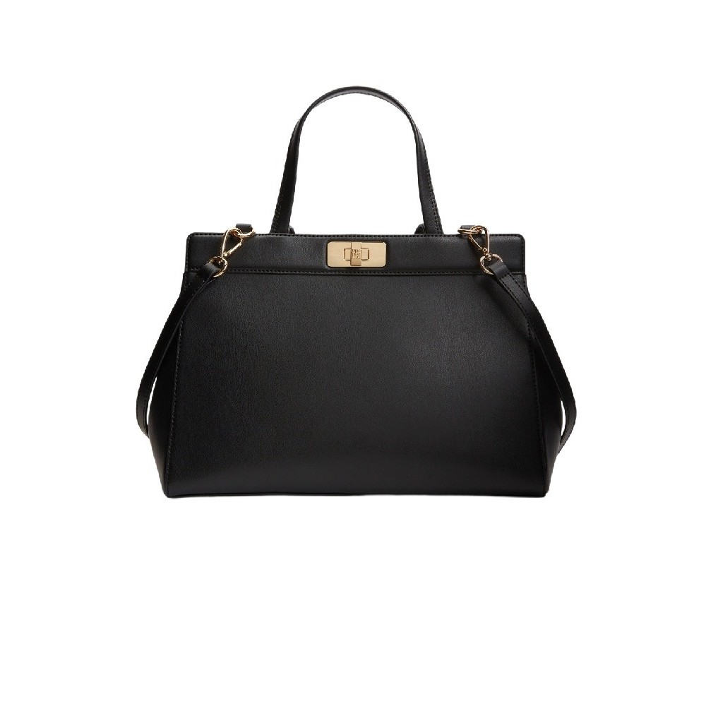 TOMMY HILFIGER MODERN SATCHEL ΤΣΑΝΤΑ ΓΥΝΑΙΚΕΙΑ BLACK