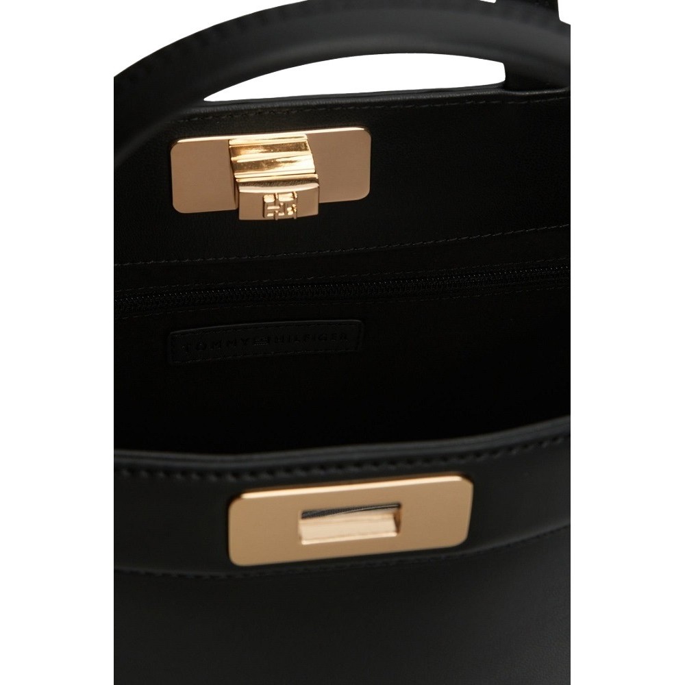 TOMMY HILFIGER MODERN SATCHEL ΤΣΑΝΤΑ ΓΥΝΑΙΚΕΙΑ BLACK