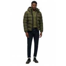 SUPERDRY SDCD HOODED SPORTS PUFFER JACKET ΜΠΟΥΦΑΝ ΑΝΔΡΙΚΟ KHAKI