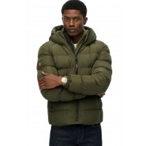 SUPERDRY SDCD HOODED SPORTS PUFFER JACKET ΜΠΟΥΦΑΝ ΑΝΔΡΙΚΟ KHAKI