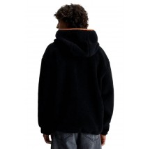 CALVIN KLEIN JEANS SHERPA HALF ZIP HOODIE ΜΠΛΟΥΖΑ ΑΝΔΡΙΚΗ BLACK