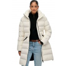 SUPERDRY D2 STUD CITY MID PADDED JACKET ΜΠΟΥΦΑΝ ΓΥΝΑΙΚΕΙΟ OFF WHITE