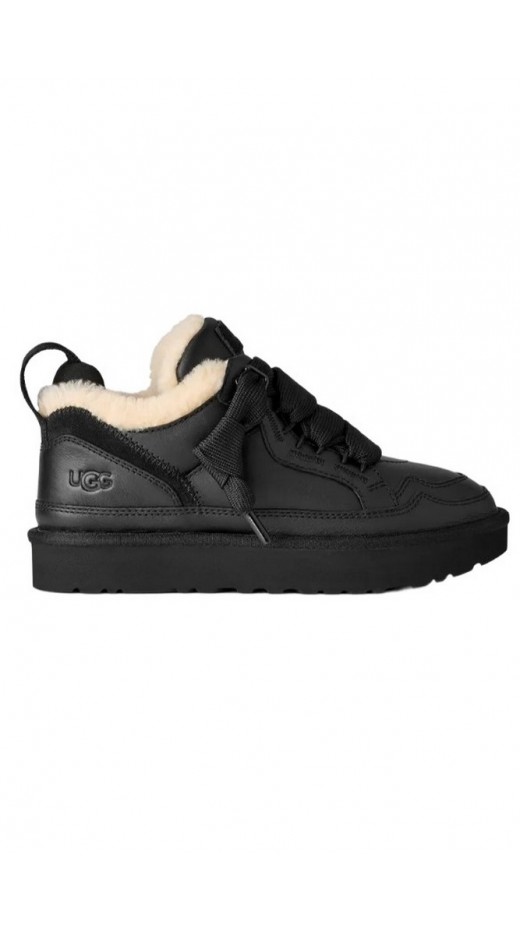 UGG LOWMEL LTHR SNEAKER ΠΑΠΟΥΤΣΙ ΓΥΝΑΙΚΕΙΟ BLACK