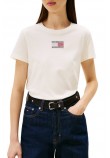 TOMMY JEANS REG PARTY FLAG TEE EXT T-SHIRT ΜΠΛΟΥΖΑ ΓΥΝΑΙΚΕΙΑ OFF WHITE