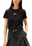 TOMMY JEANS REG PARTY FLAG TEE EXT T-SHIRT ΜΠΛΟΥΖΑ ΓΥΝΑΙΚΕΙΑ BLACK